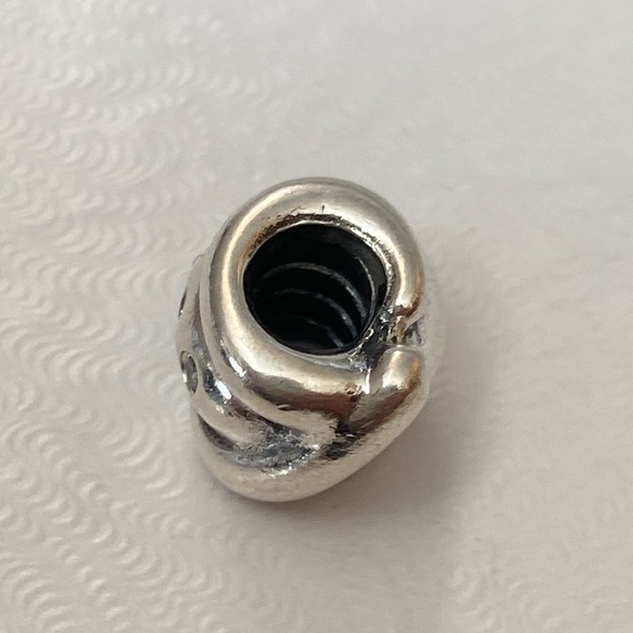 pandora champagne love knot / swirl charm with crystals - Picture 7 of 7